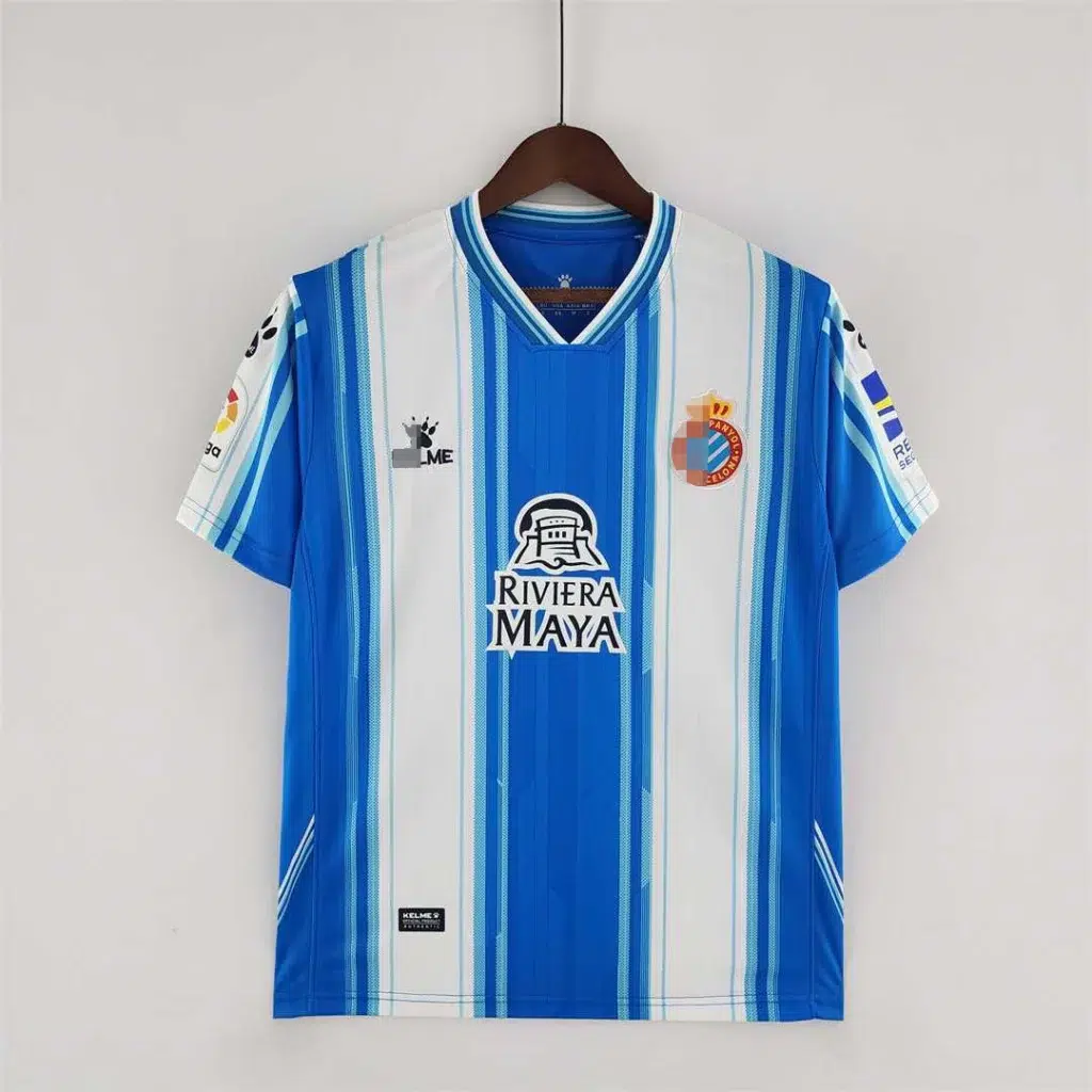 Camiseta Espanyol 2022-2023 R. DE TOMáS primera equipación versión fan