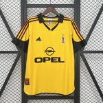 Camiseta AC Milan amarilla 1999-2000 segunda equipación