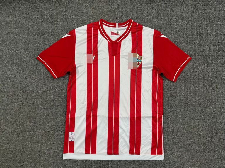 Camiseta Almería rojo/blanco 2025-2026 primera equipación versión fan