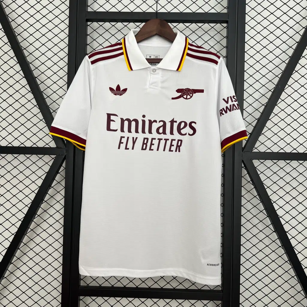 Camiseta Arsenal blanca 2025-2026 tercera equipación versión fan
