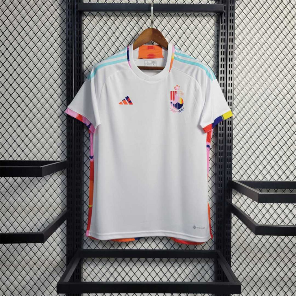 Camiseta Bélgica blanca 2022 Hazard segunda equipación versión fan
