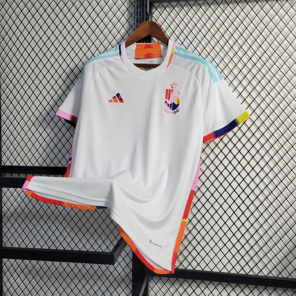 Camiseta Bélgica blanca 2022 Hazard segunda equipación versión fan - Imagen 3