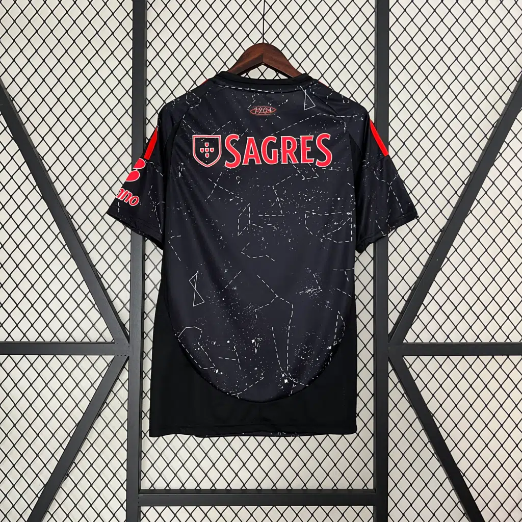 Camiseta Benfica 2024-2025 negra segunda equipación versión fan - Imagen 2