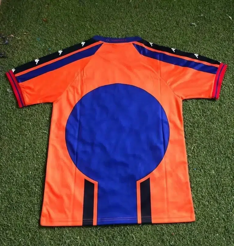 Camiseta FC Barcelona 1997-1998 naranja segunda equipación - Imagen 2