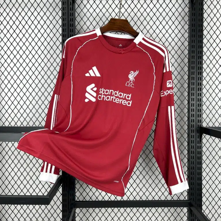 Camiseta Liverpool manga larga 2025-2026 primera equipación versión fan