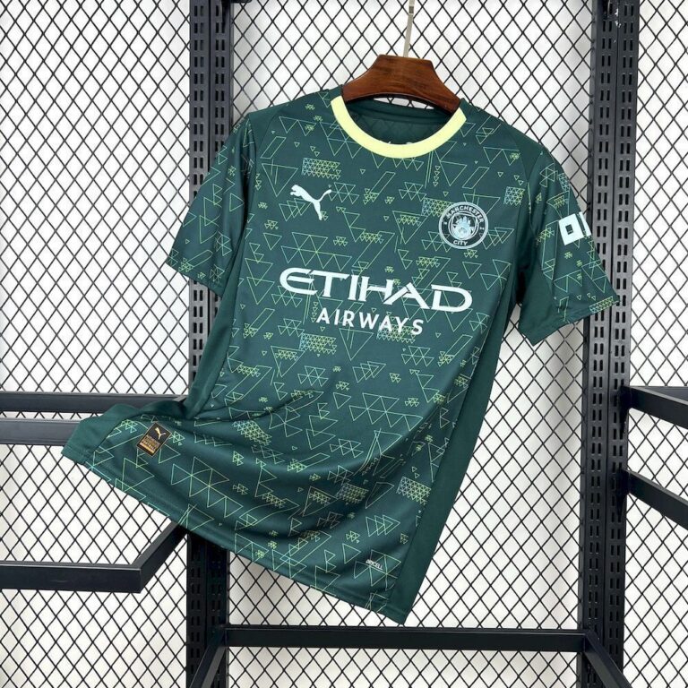 Camiseta Manchester City verde 2025-2026 cuarta equipación versión fan