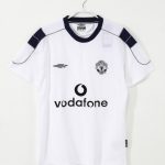 Camiseta Manchester United blanca 2000-2001 segunda equipación