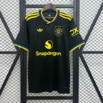 Camiseta Manchester United negra 2025-2026 tercera equipación versión fan