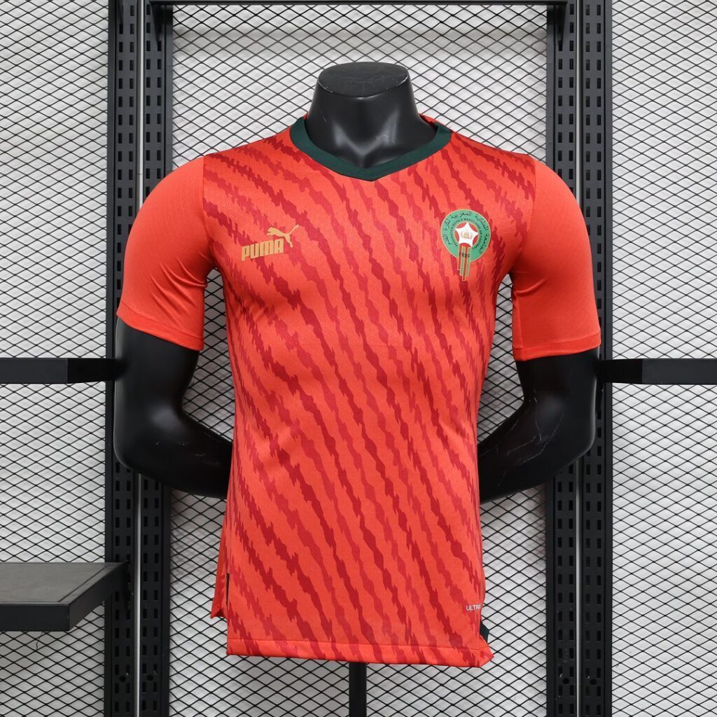 Camiseta Marruecos 2023 roja primera equipación versión jugador
