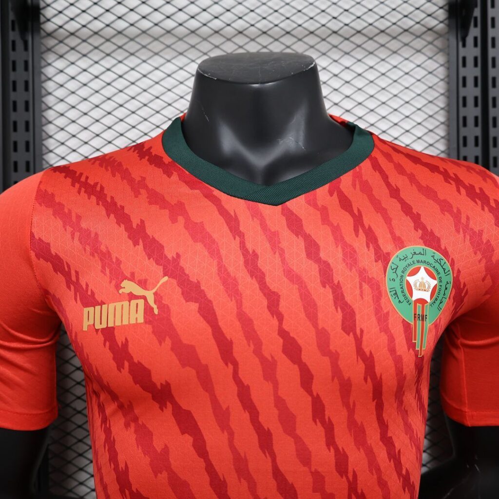 Camiseta Marruecos 2023 roja primera equipación versión jugador - Imagen 3