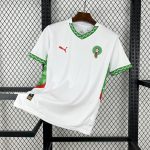 Camiseta Marruecos 2024-2025 blanca segunda equipación versión fan