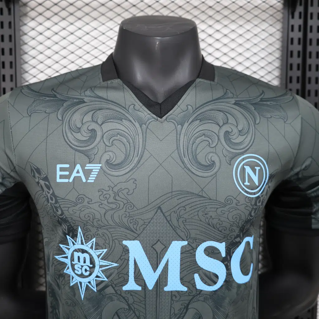 Camiseta Napoli Samurái 2024-2025 gris edición especial versión jugador - Imagen 3