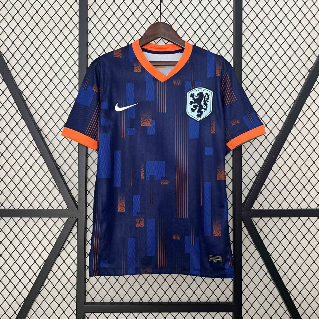 Camiseta Países Bajos 2024 azul segunda equipación versión fan