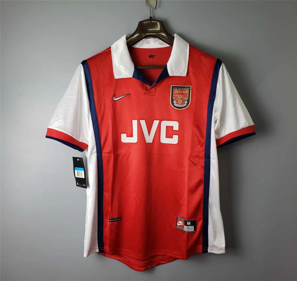 Camiseta Retro Arsenal 1998-1999 Bergkamp primera equipación