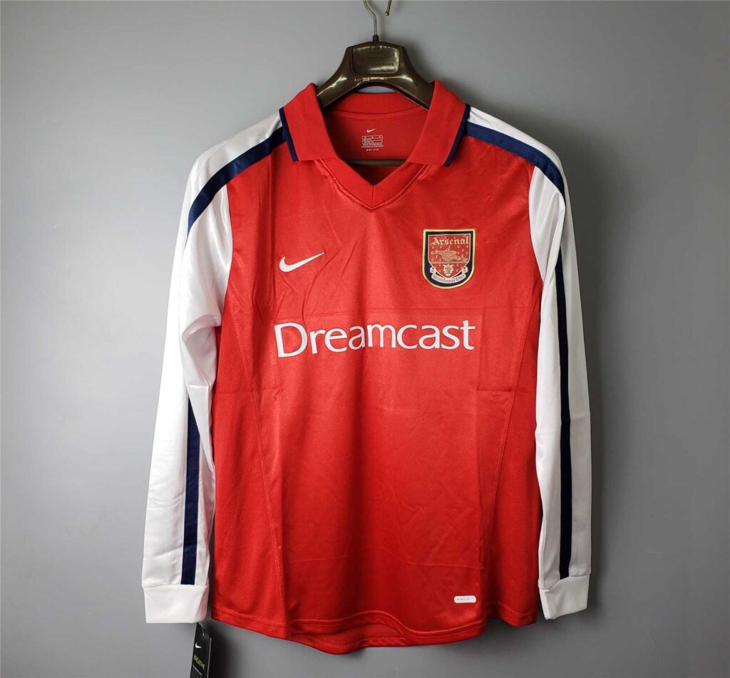 Camiseta Retro Arsenal manga larga 2000-2001 Thierry primera equipación