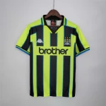 Camiseta Retro Manchester City amarillo/negro 1998-1999 segunda equipación