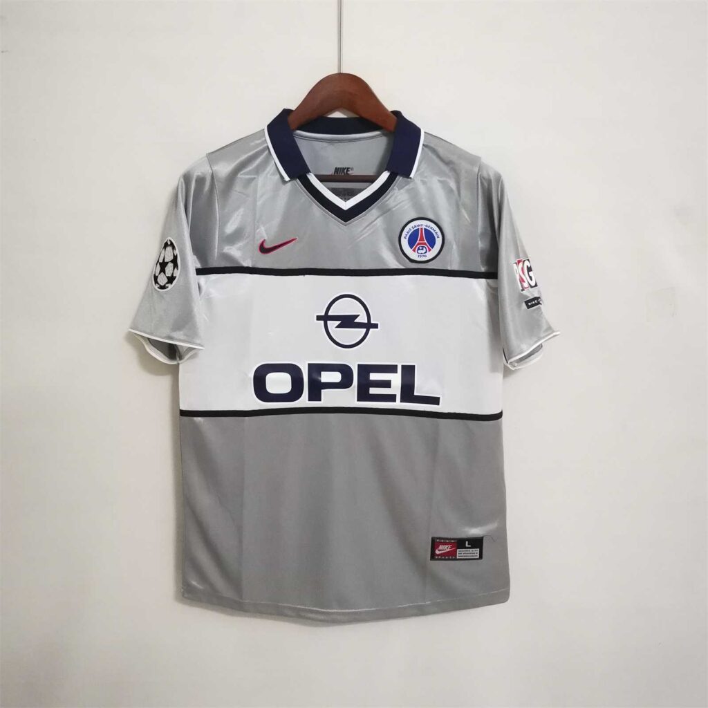 Camiseta Retro Paris Saint Germain 2000 gris segunda equipación