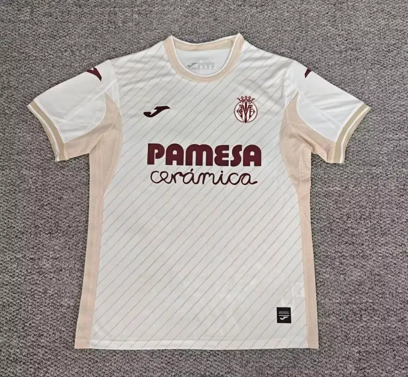 Camiseta Villarreal beige 2025-2026 segunda equipación versión fan
