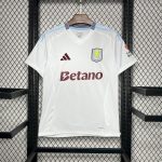 Camiseta blanca Aston Villa 2024-2025 tercera equipación versión fan