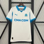 Camiseta blanca Olympique Marsella 2025-2026 primera equipación versión fan