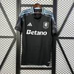 Camiseta negra Aston Villa 2025-2026 segunda equipación versión fan