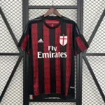 Camiseta retro AC Milan 2015-2016 roja/Negra primera equipación