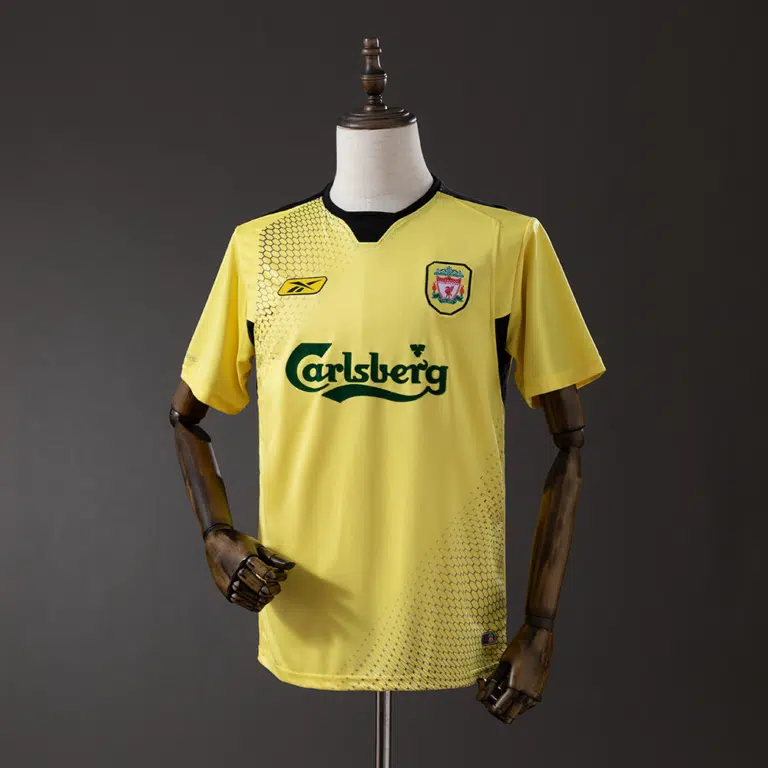 Camiseta retro Liverpool amarilla 2004-2005 segunda equipación