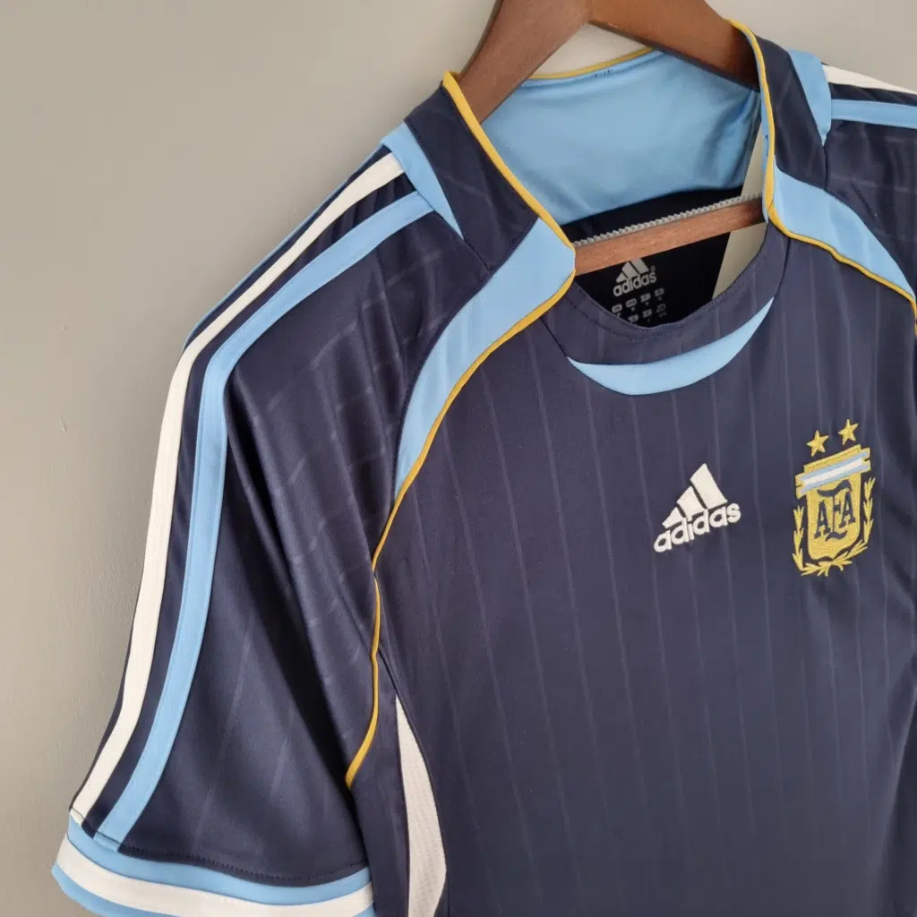 Camiseta retro azul Argentina 2006 segunda equipación - Imagen 5