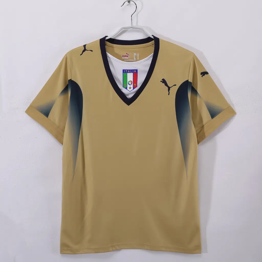 Camiseta retro dorada Italia Buffon 2006 equipación arquero