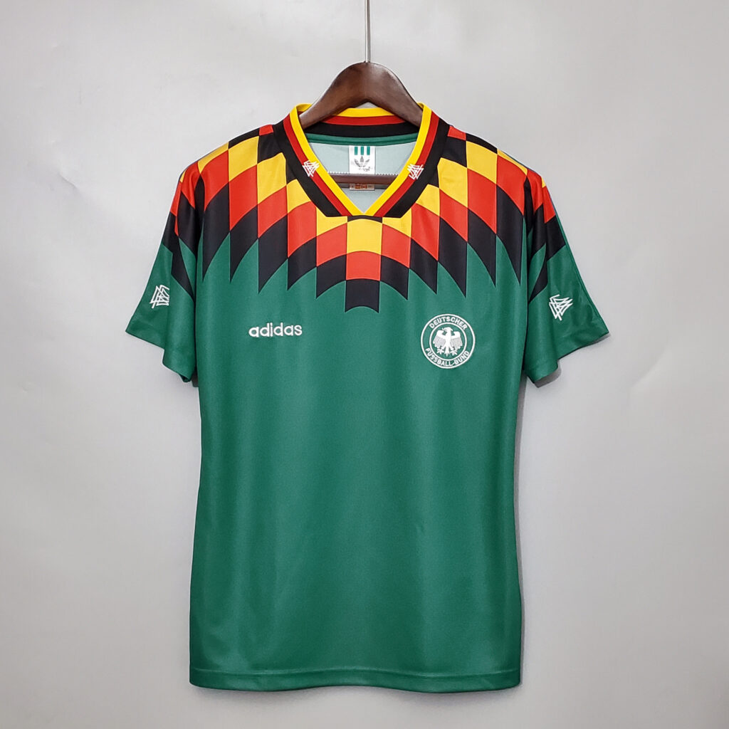 Camiseta retro verde Alemania 1994 segunda equipación