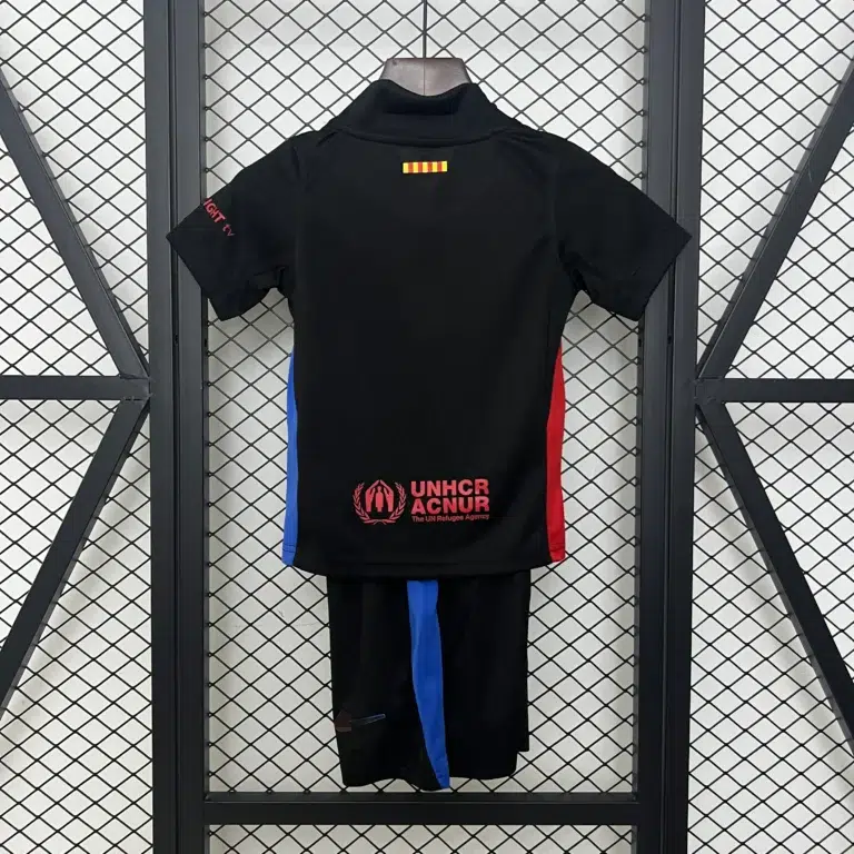 Conjunto FC Barcelona niño Spotify 2024-2025 negro segunda equipación - Imagen 2