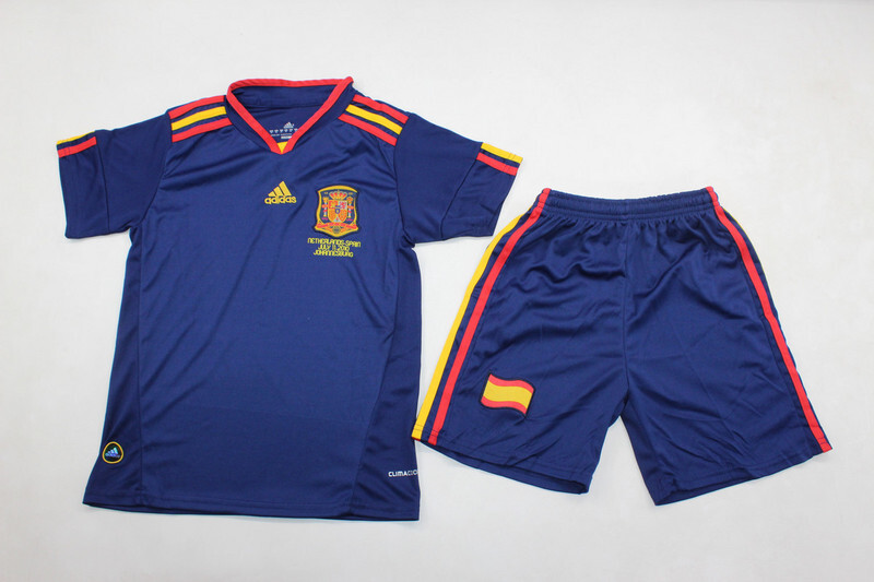 Conjunto Retro niño España 2010 azul segunda equipación
