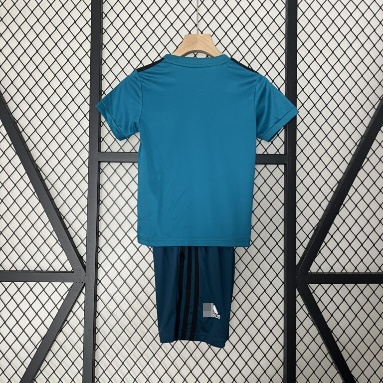 Conjunto retro niño azul Real Madrid 2017-2018 tercera equipación - Imagen 2