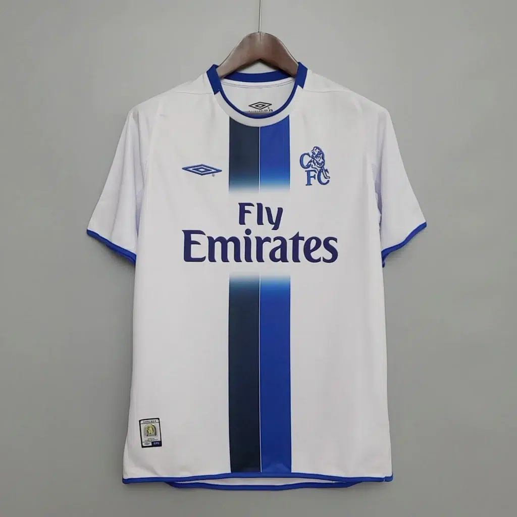 Camiseta Chelsea 2003-2005 blanco segunda equipación