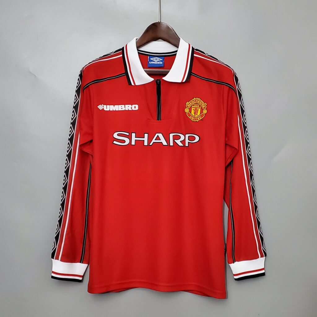 Camiseta Manchester United 98/99 manga larga