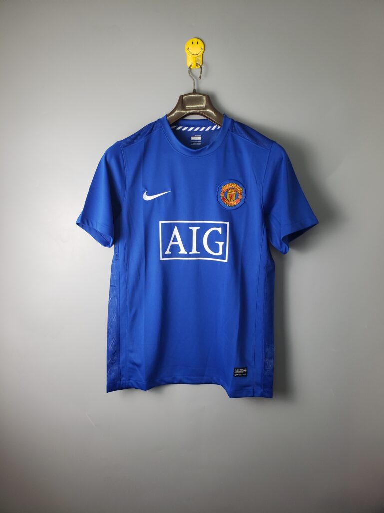 Camiseta Manchester United 2008 azul segunda equipación