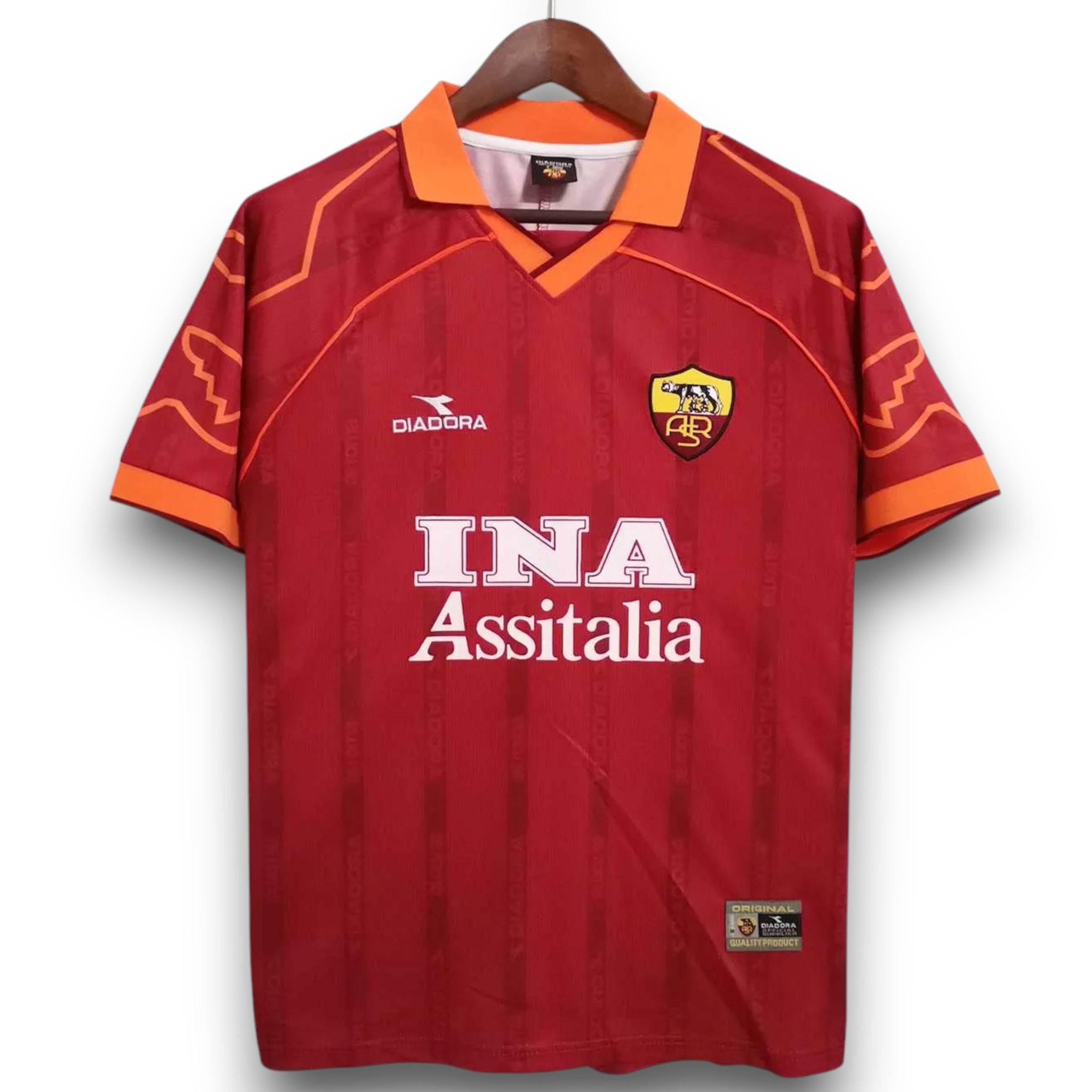 Camiseta AS Roma 1999-2000 Local manga corta para adulto