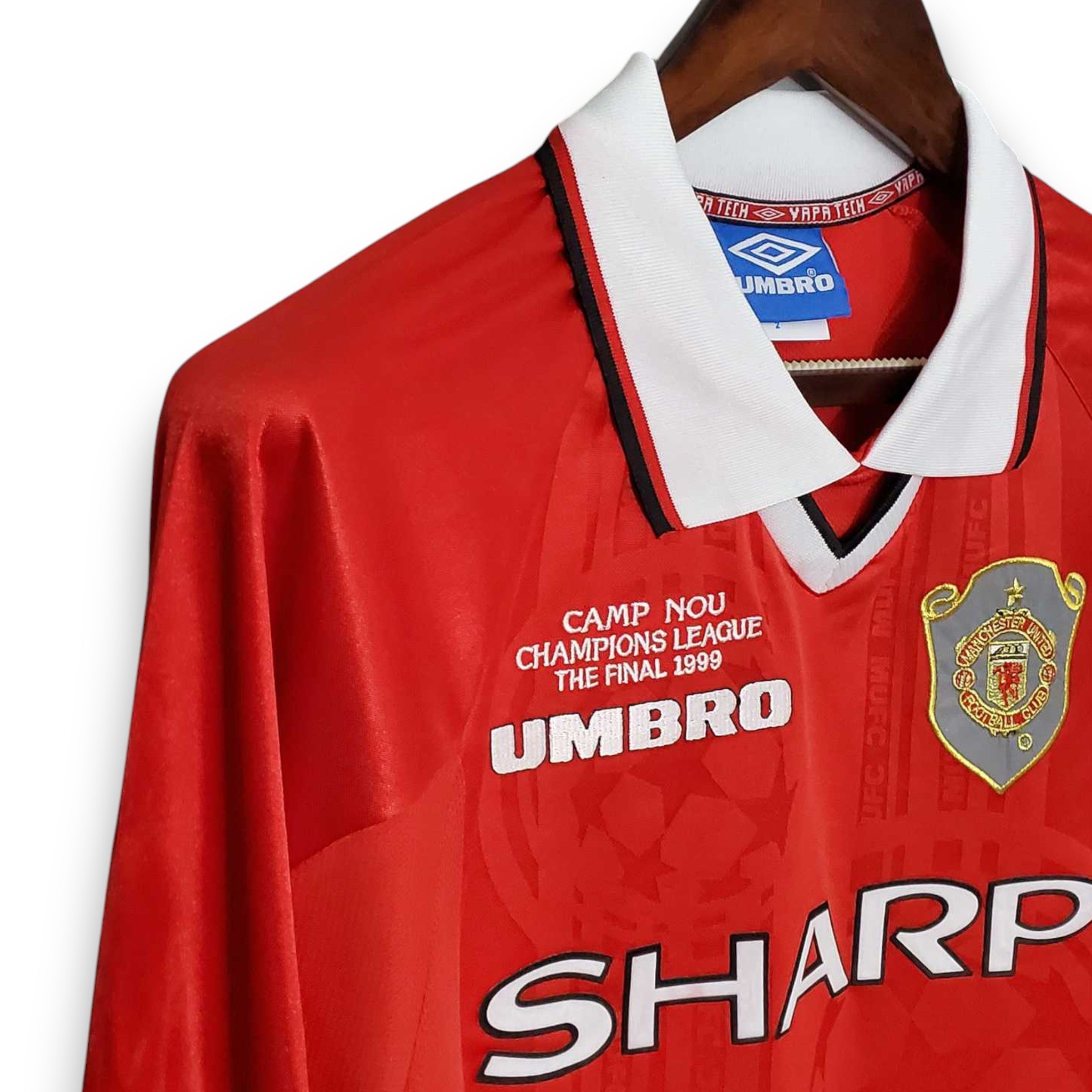 Camiseta Manchester United 1999-2000 Local Manga Larga - Final UCL para adulto - Imagen 2