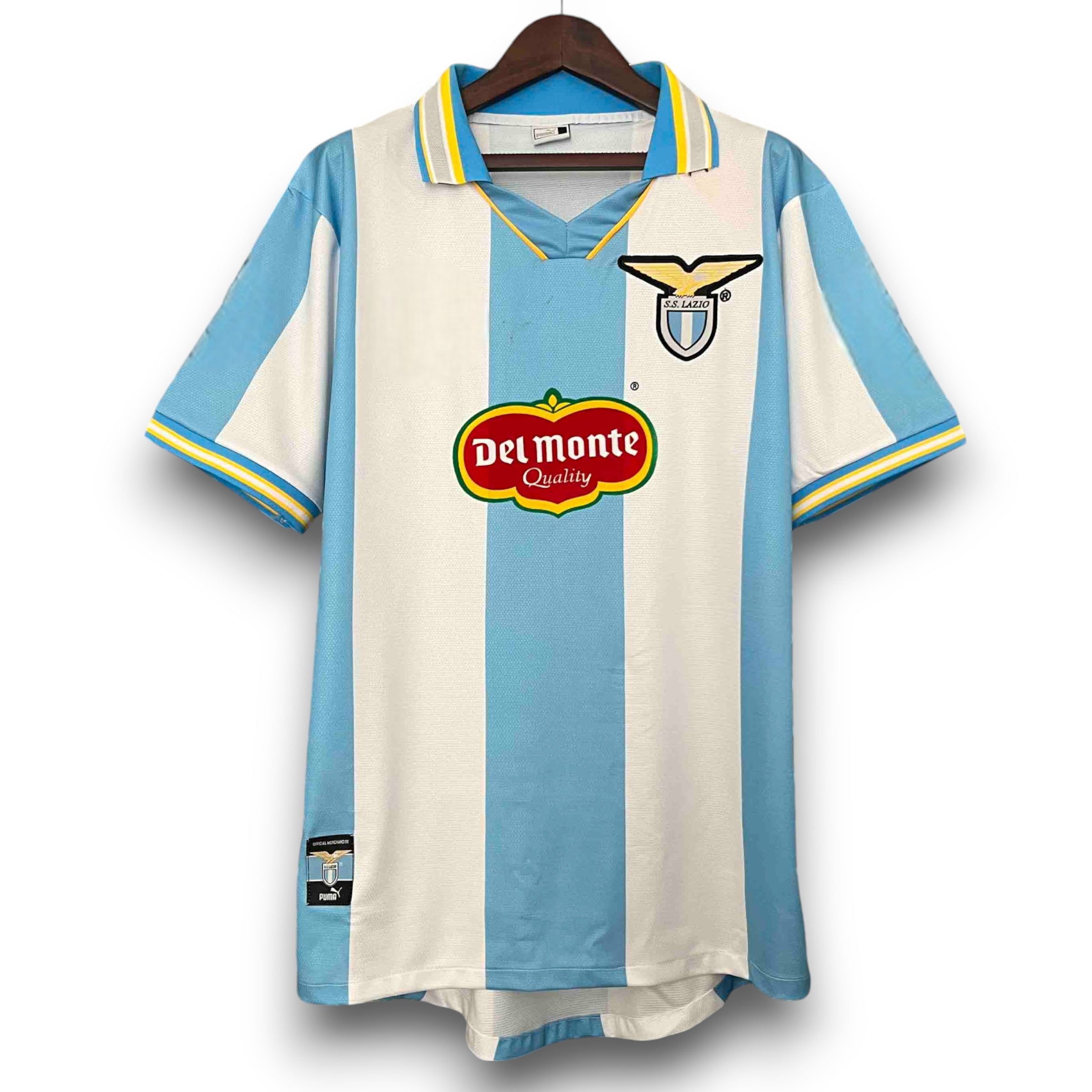Camiseta Lazio 1999-2000 Local UEFA manga corta para adulto