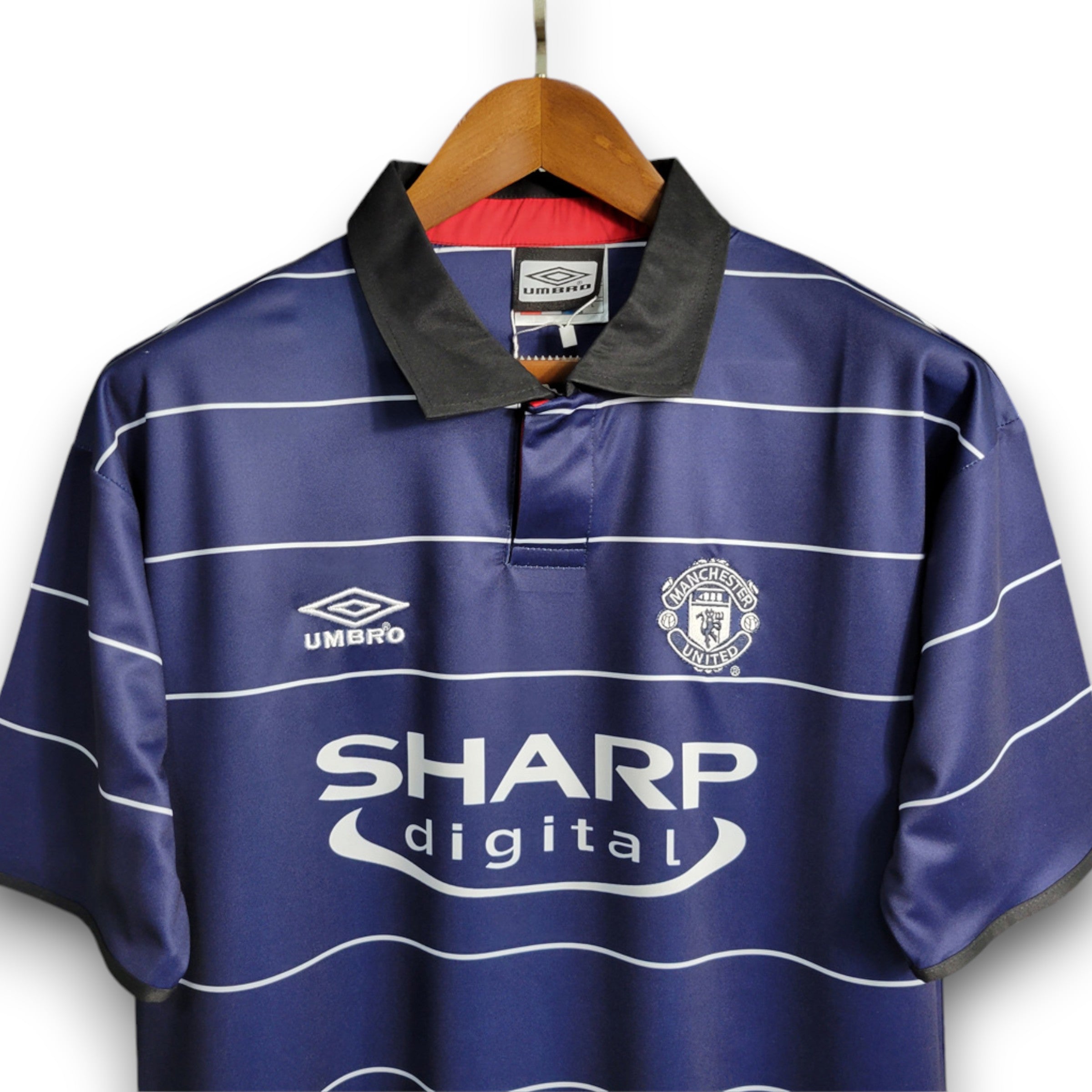 Camiseta Manchester United 1999-2000 Visitante manga corta para adulto - Imagen 2
