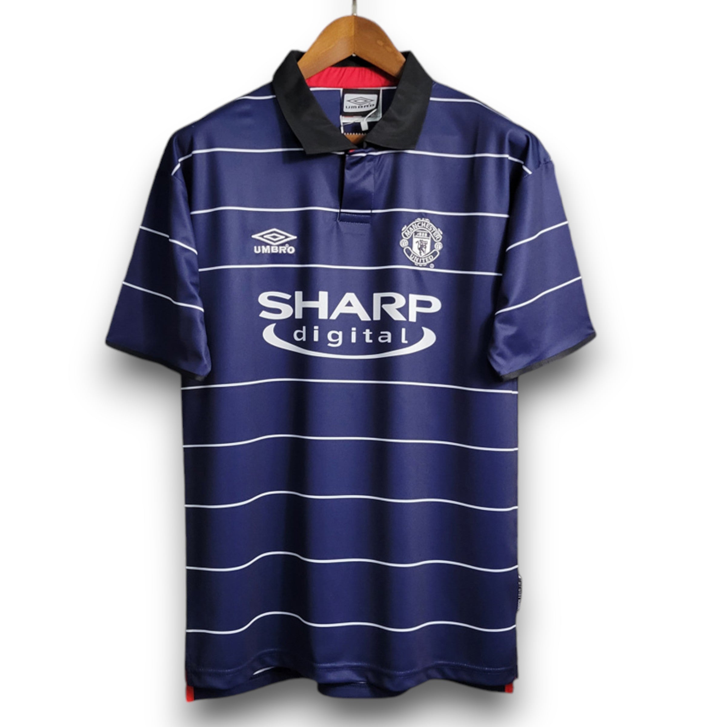 Camiseta Manchester United 1999-2000 Visitante manga corta para adulto