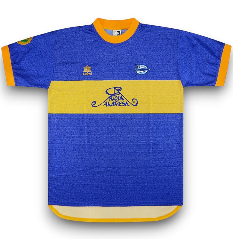 Camiseta Alavés 2000-2001 Final UEFA manga corta para adulto