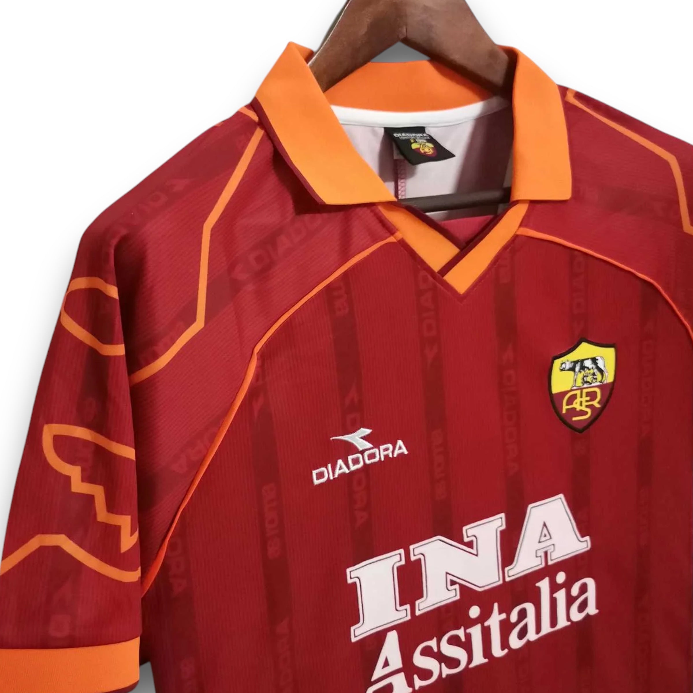 Camiseta AS Roma 1999-2000 Local manga corta para adulto - Imagen 2