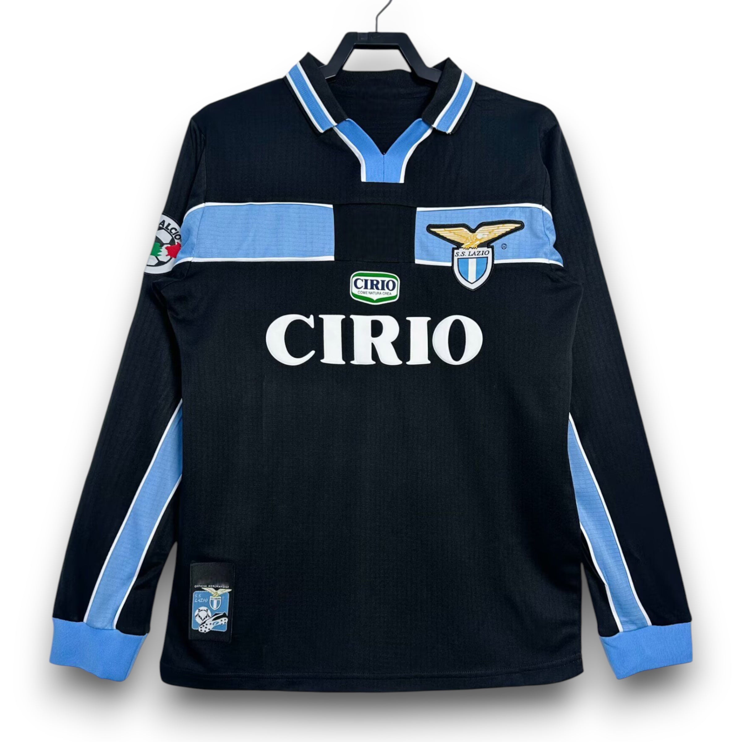 Camiseta Lazio 1998-2000 Visitante Manga Larga para adulto