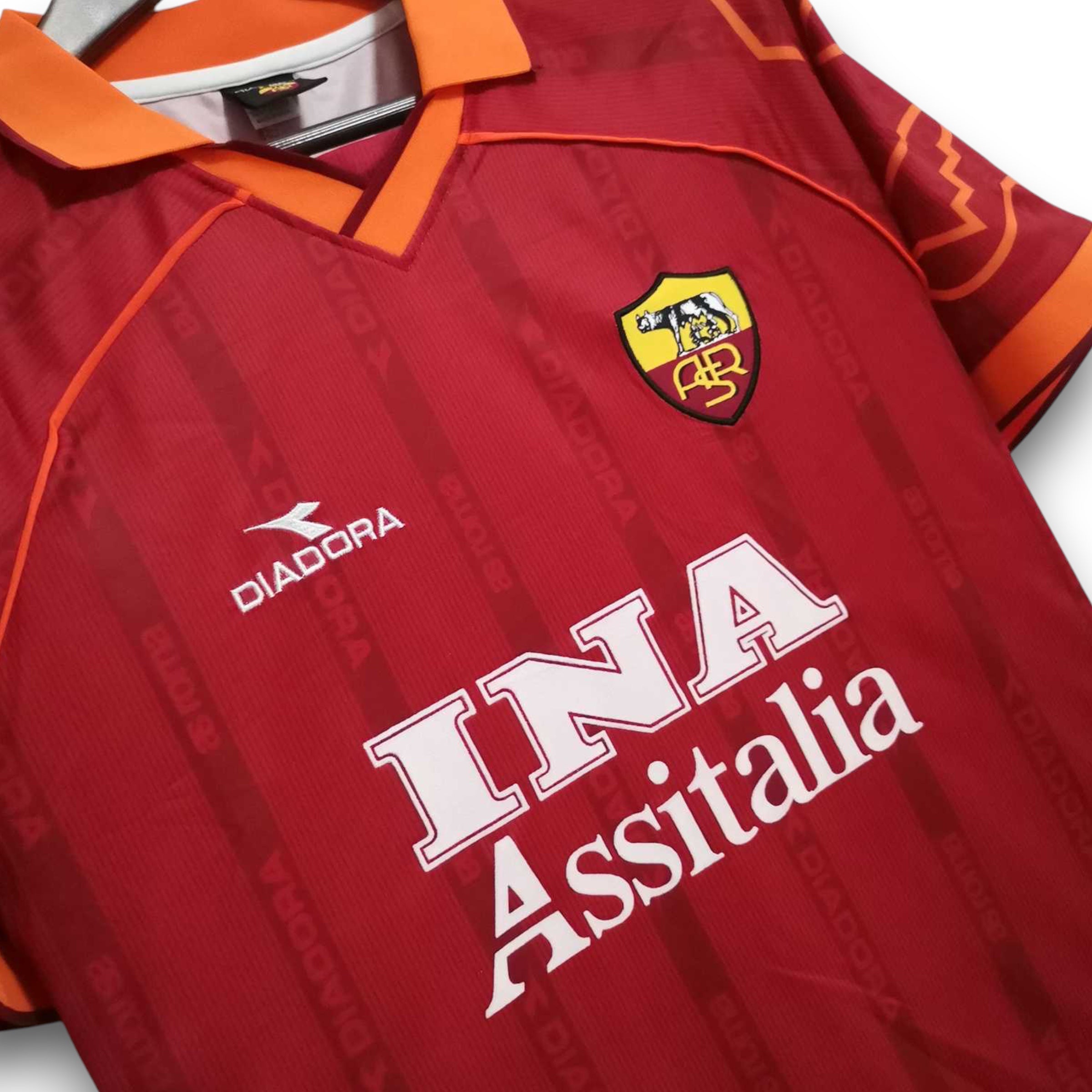 Camiseta AS Roma 1999-2000 Local manga corta para adulto - Imagen 3