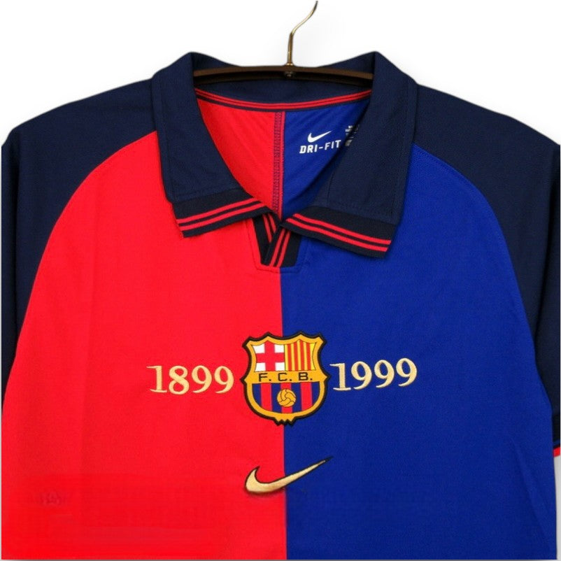 Camiseta Barcelona 1999-2000 Local manga corta para adulto - Imagen 2