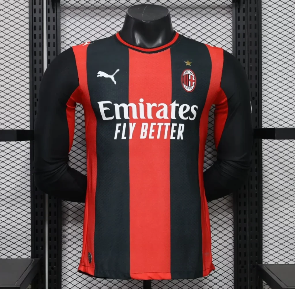 Camiseta manga larga AC Milan 2026-2027 Rafael Leao primera equipacion versión jugador
