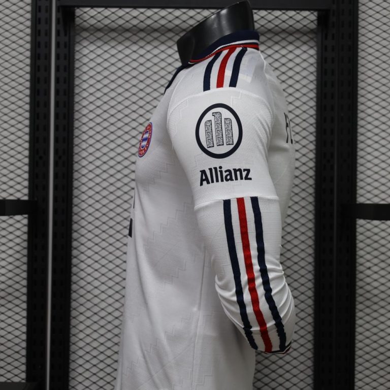 Camiseta Bayern Munich blanca 2026-2027 Manga Larga segunda equipacion versión jugador - Imagen 5