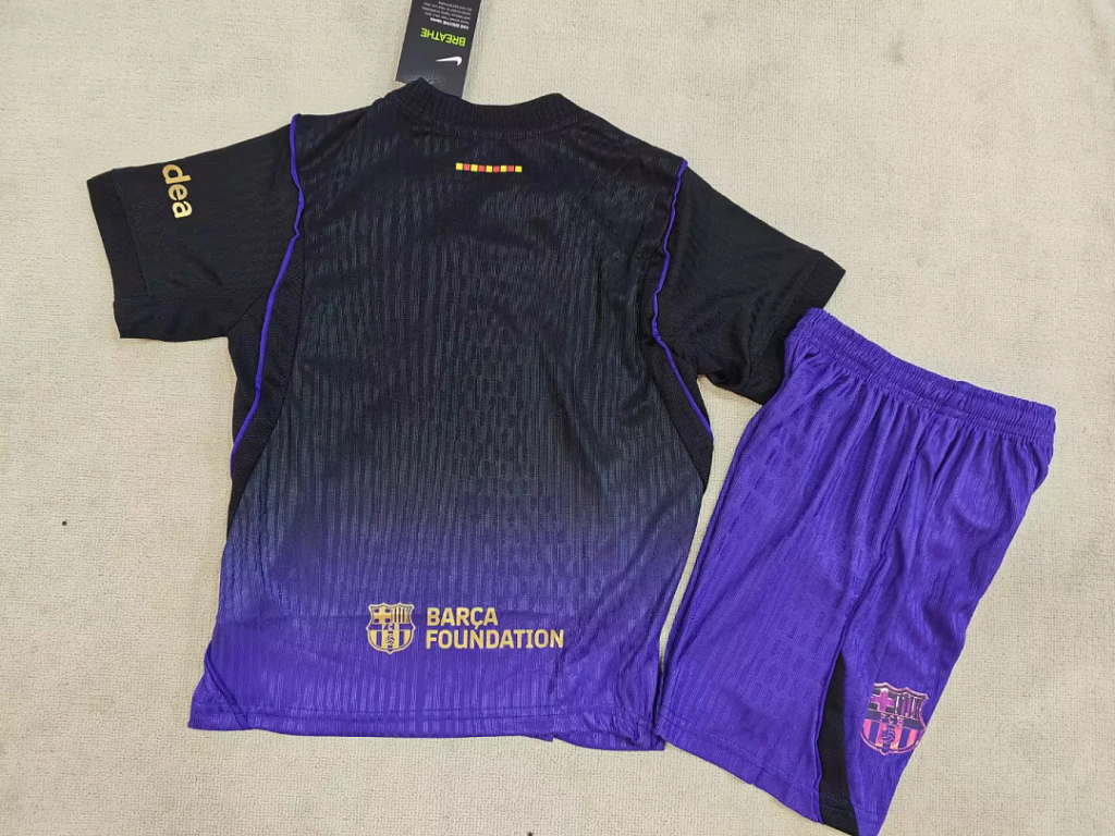 Conjunto Niño FC Barcelona negro/morado 2026-2027 segunda equipacion - Imagen 2