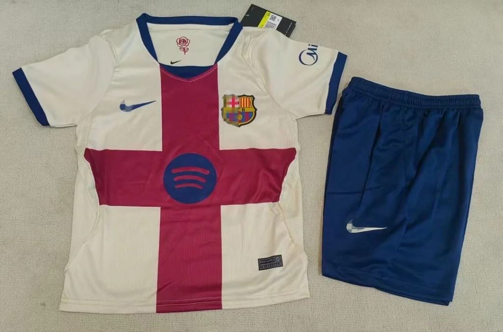 Conjunto Niño beige FC Barcelona 2026-2027 Cuarta equipacion